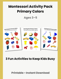 Primary Colors Activity for Toddlers (Ages 3–5) | Montessori Color Learning Printable