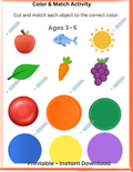 Color Matching Activity for Toddlers | Montessori Printable Ages 3–5