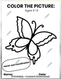 FREE Printable Coloring Activity for Preschoolers | Color the Picture Worksheet | Kids Learning Activity PDF