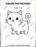FREE Preschool Color the Picture Printable | Fun Coloring Activity for Toddlers | Kids Learning Worksheets PDF