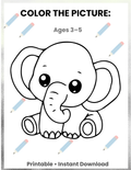 FREE Printable Coloring Pages for Kids 3-5 | Color the Picture Activity | Preschool Busy Book Pages