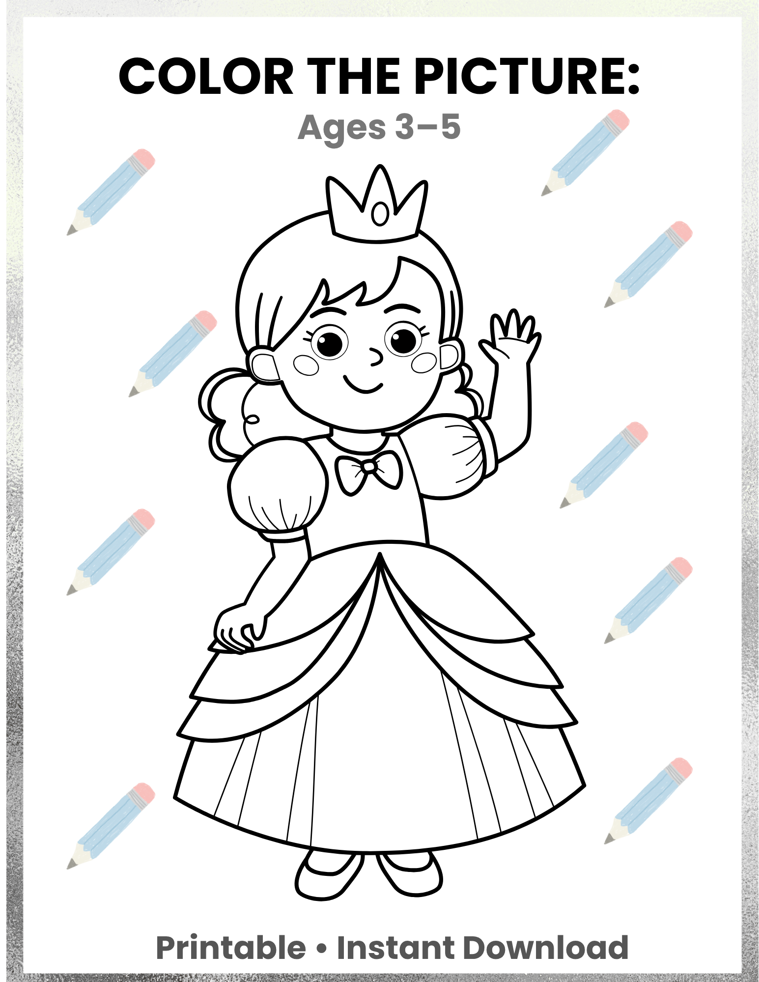 FREE Kids Coloring Printable Pack | Color the Picture Activity for Toddlers | Preschool Learning Fun