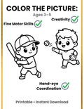 Color the Picture Activity for Kids Ages 3-5 | Preschool Coloring Printable | Fun Learning Worksheet PDF
