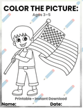 FREE Color the Picture Activity for Kids Ages 3-5 | Preschool Coloring Printable | Fun Learning Worksheet PDF