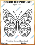 FREE Color the Picture Activity for Kids Ages 3-5 | Preschool Coloring Printable | Fun Learning Worksheet PDF