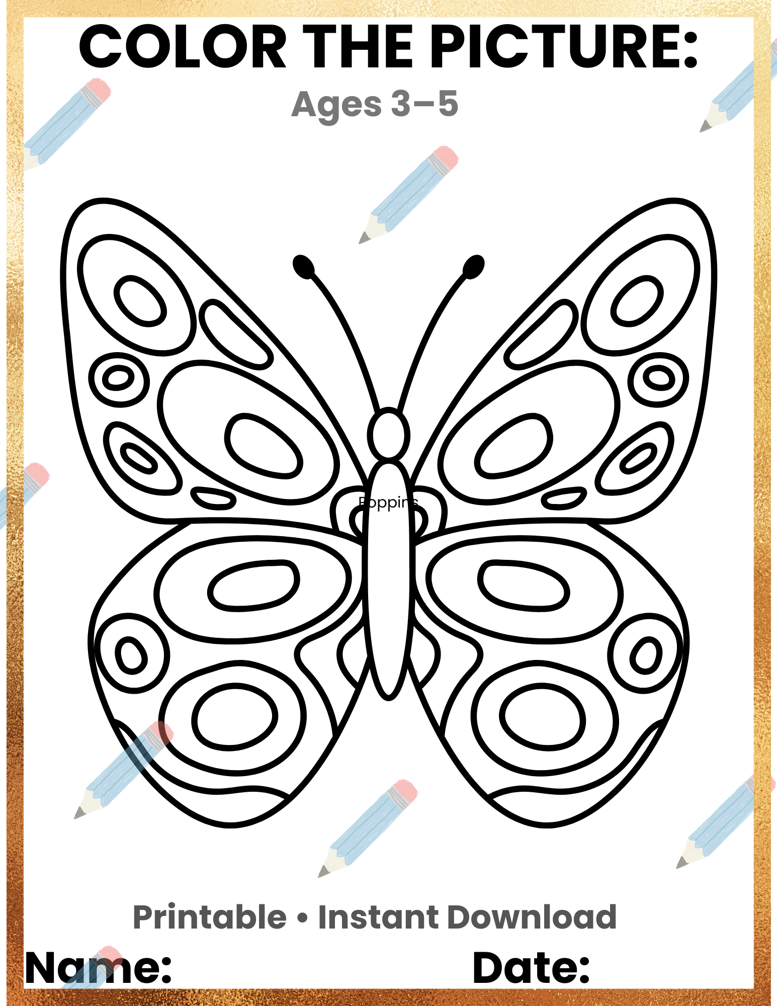 FREE Color the Picture Activity for Kids Ages 3-5 | Preschool Coloring Printable | Fun Learning Worksheet PDF