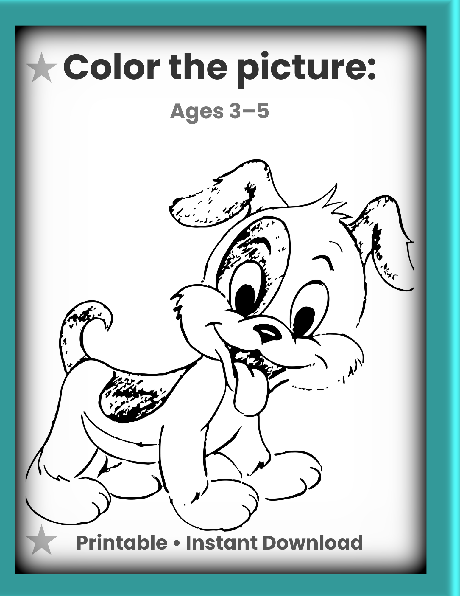 Color the Picture Activity | Montessori Printable for Kids Ages 3–5