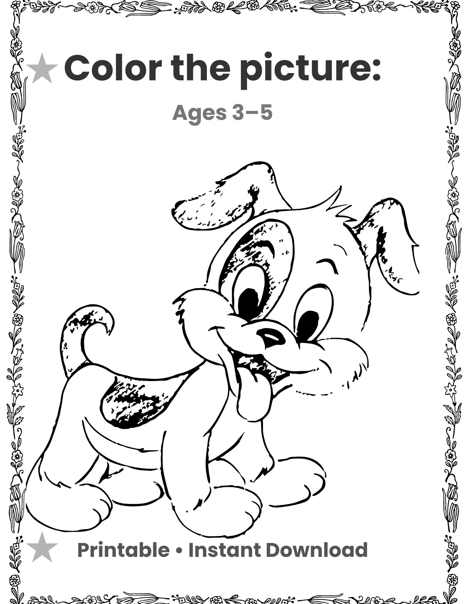 Color the Picture Activity | Montessori Printable for Kids Ages 3–5