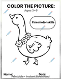 FREE Color the Picture Printable for Kids Ages 3-5 | Fun Learning Coloring Activity | Preschool & Homeschool Worksheet