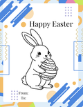 Easter Bunny Printable Activity for Kids | Fun Holiday Worksheet | Instant Download PDF