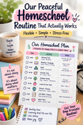 Simple Homeschool Routine for Busy Moms | Easy Homeschool Schedule