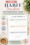 Free Habit Tracker for Homeschool Moms | Morning, Afternoon & Evening Routine