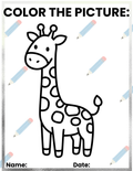 Color the Picture Activity for Kids Ages 3–5 – Fun Preschool Coloring Worksheet | FREE Printable Learning Activity | Instant Download