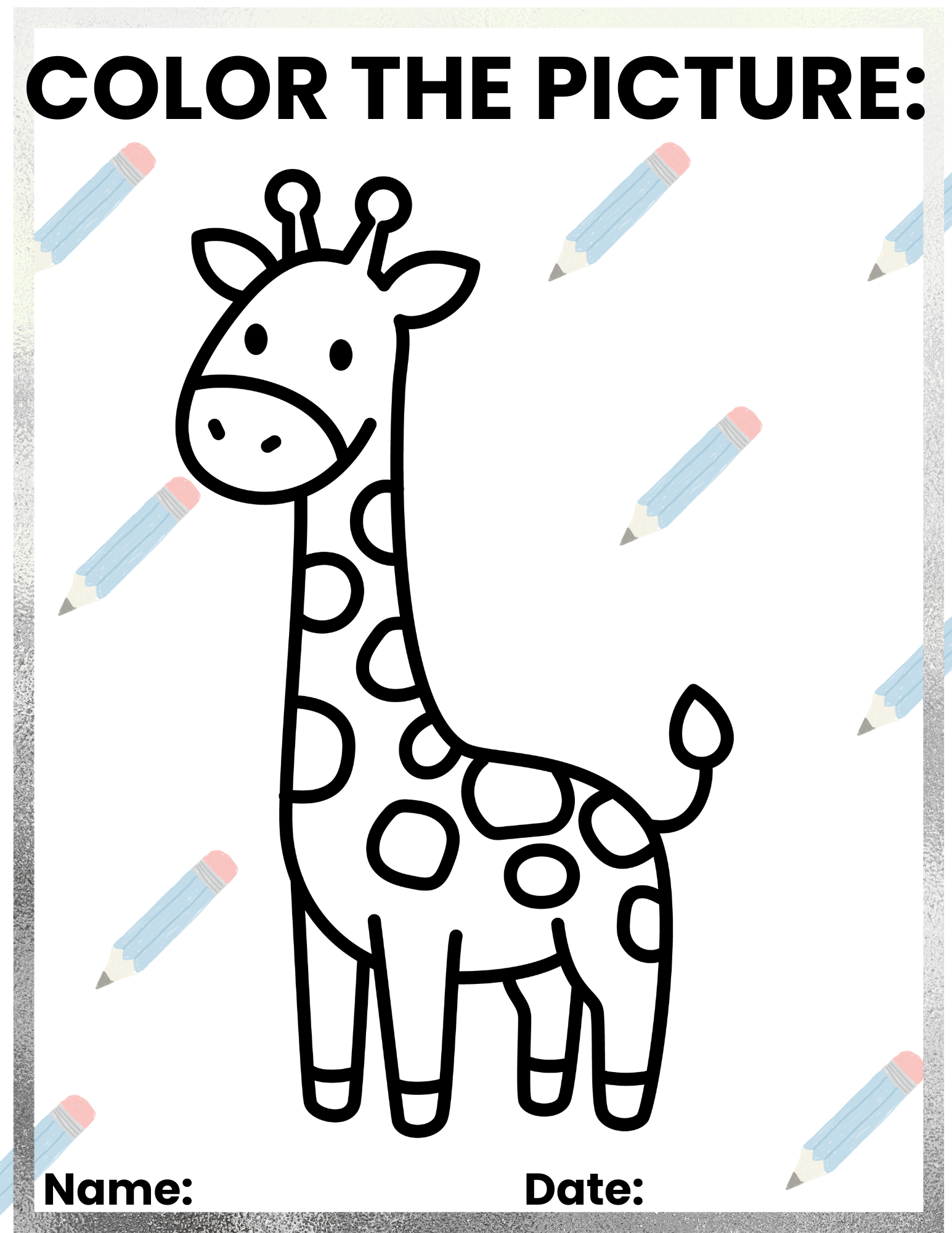 Color the Picture Activity for Kids Ages 3–5 – Fun Preschool Coloring Worksheet | FREE Printable Learning Activity | Instant Download